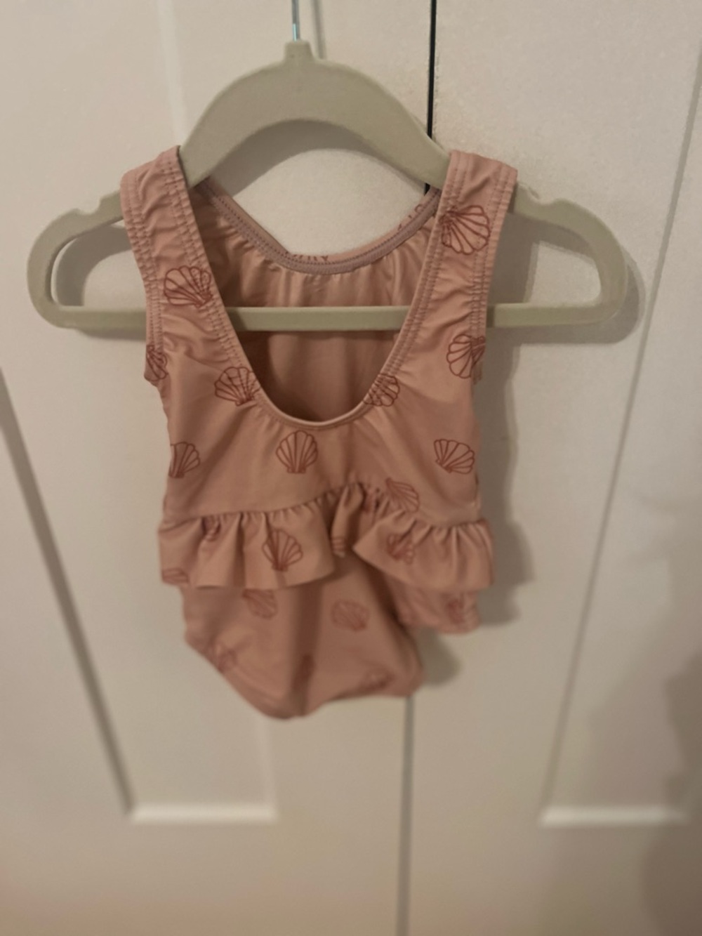 Rylee + Cru Blush Shell-Print Ruffle One-Piece Swim - Picture 2 of 3